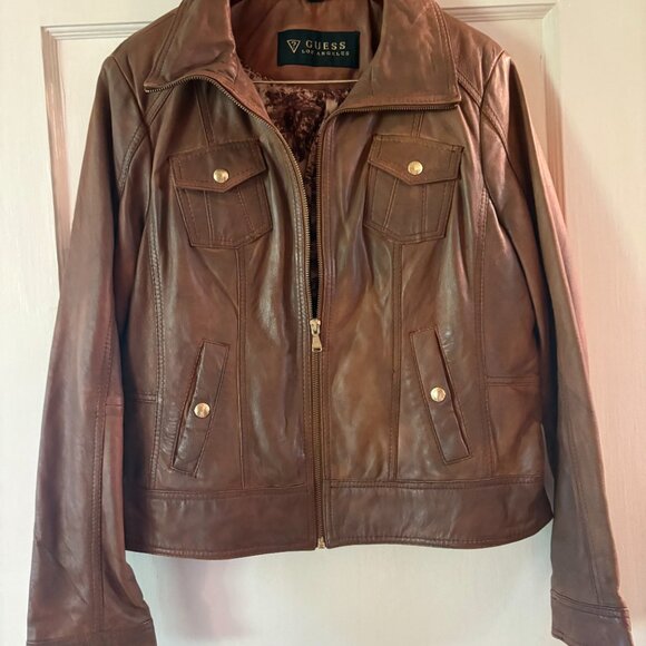 Guess Genuine Leather Jacket - Picture 1 of 7